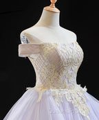 Purple Tulle Lace Long Evening Prom Gown Lace Tulle Long Evening Dress