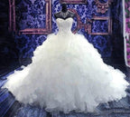 Sweetheart Beaded Multilayer Wedding Dresses