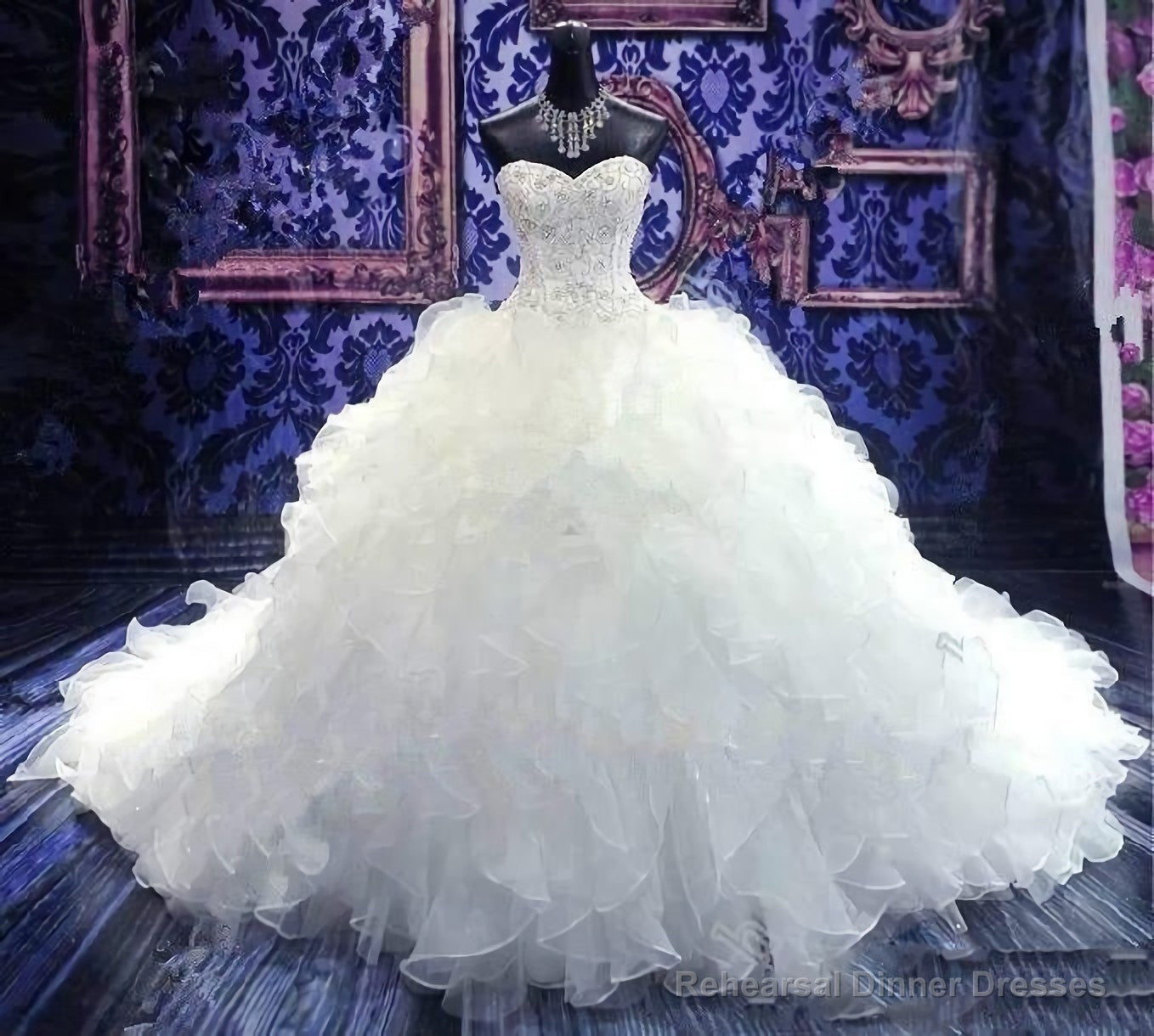 Sweetheart Beaded Multilayer Wedding Dresses