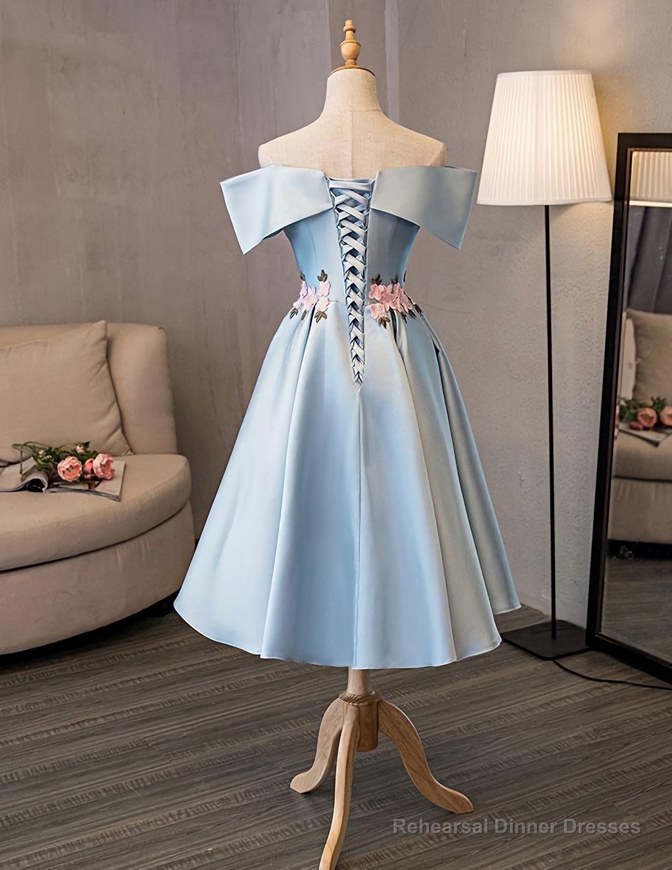 Blue Cute Short Prom Dress, Blue Homecoming Dress Main image