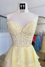 Lavender Illusion Halter Flower Appliques Multi-Layers Long Evening Prom Dress