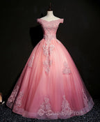 Blue Tulle Lace Off Shoulder Long Evening Prom Dress, Blue Tulle Lace Evening Dress