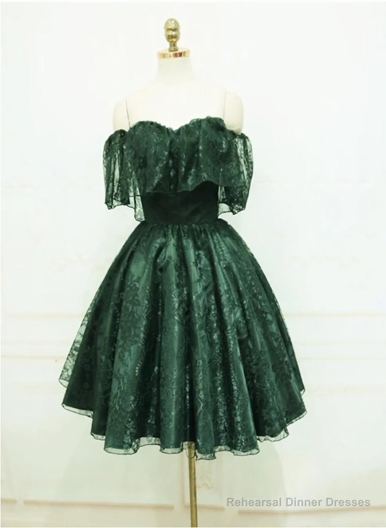 A Line Lace Short Prom Dress Formal Homecoming Dress, 6229 Main image