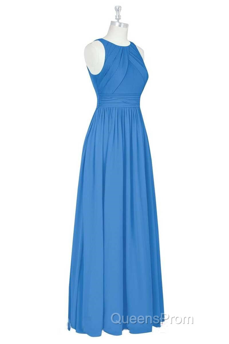 Brami Blue Chiffon Sleeveless Long Bridesmaid Dress Secondary image