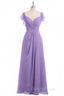 Lavender Sweetheart Ruffled A-Line Long Bridesmaid Dress