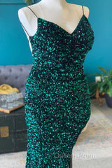 Red Sequin Cowl Neck Lace-Up Back High-Low Evening Prom Dress