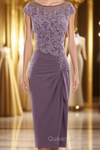 Cap Sleeve Beaded Mother of Bride Dress