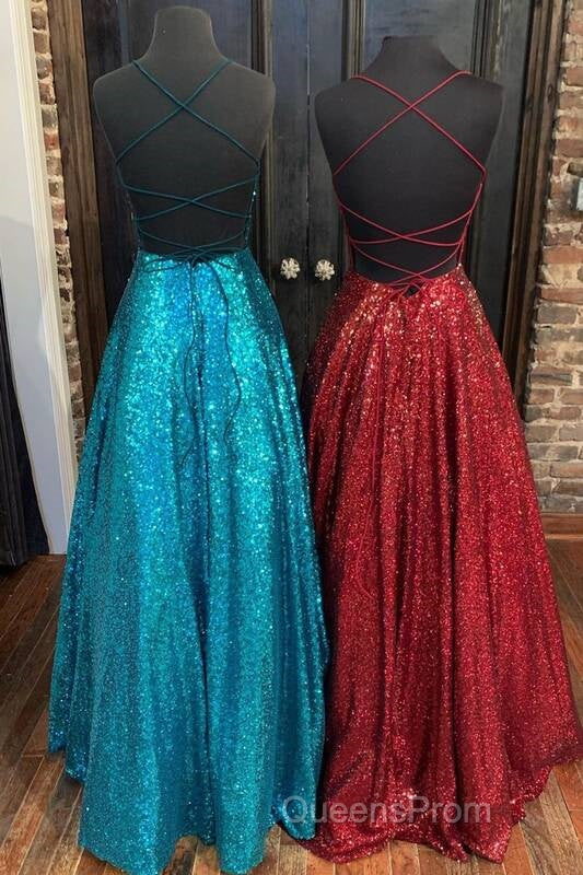 Princess A-line Sequins Long Evening Prom Dress Secondary image