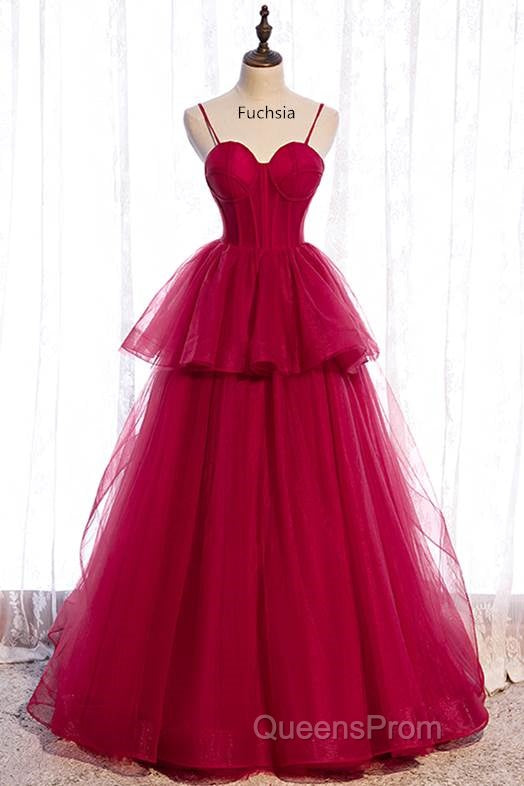 Elegant Spaghetti Straps Green Ball Gown