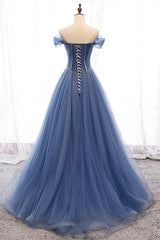 Princess Strapless Beaded Tulle Prom Dress