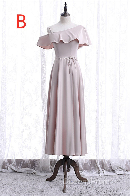 Off the shoulder Light Pink Bridesmaid Dress Secondary image