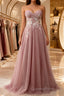 A-Line Sweetheart Neckline Long Evening Prom Dress With Appliques