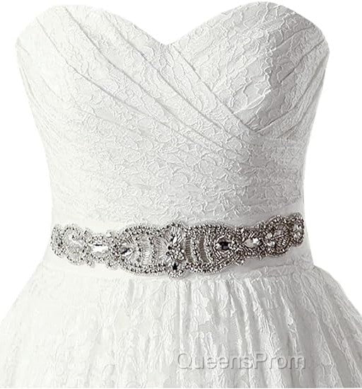 A-line Sweetheart Floor Length Lace Wedding Dress Secondary image
