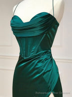 Spaghetti Straps Lilac Evening Party Dresses, Popular Silk Satin Prom Dresses, High Quality Bridesmaid Dresses