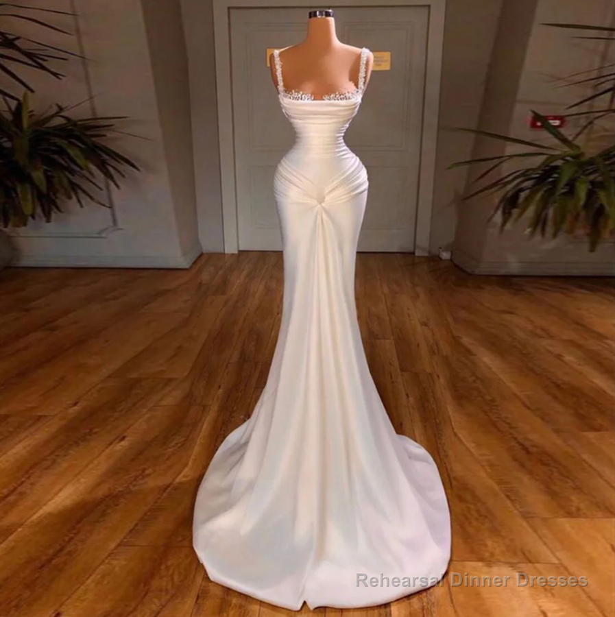 Straps Mermaid Prom Dress Sleeveless With Beads Secondary image