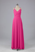 Backless Spaghetti Straps Lace Bridesmaid Dresses