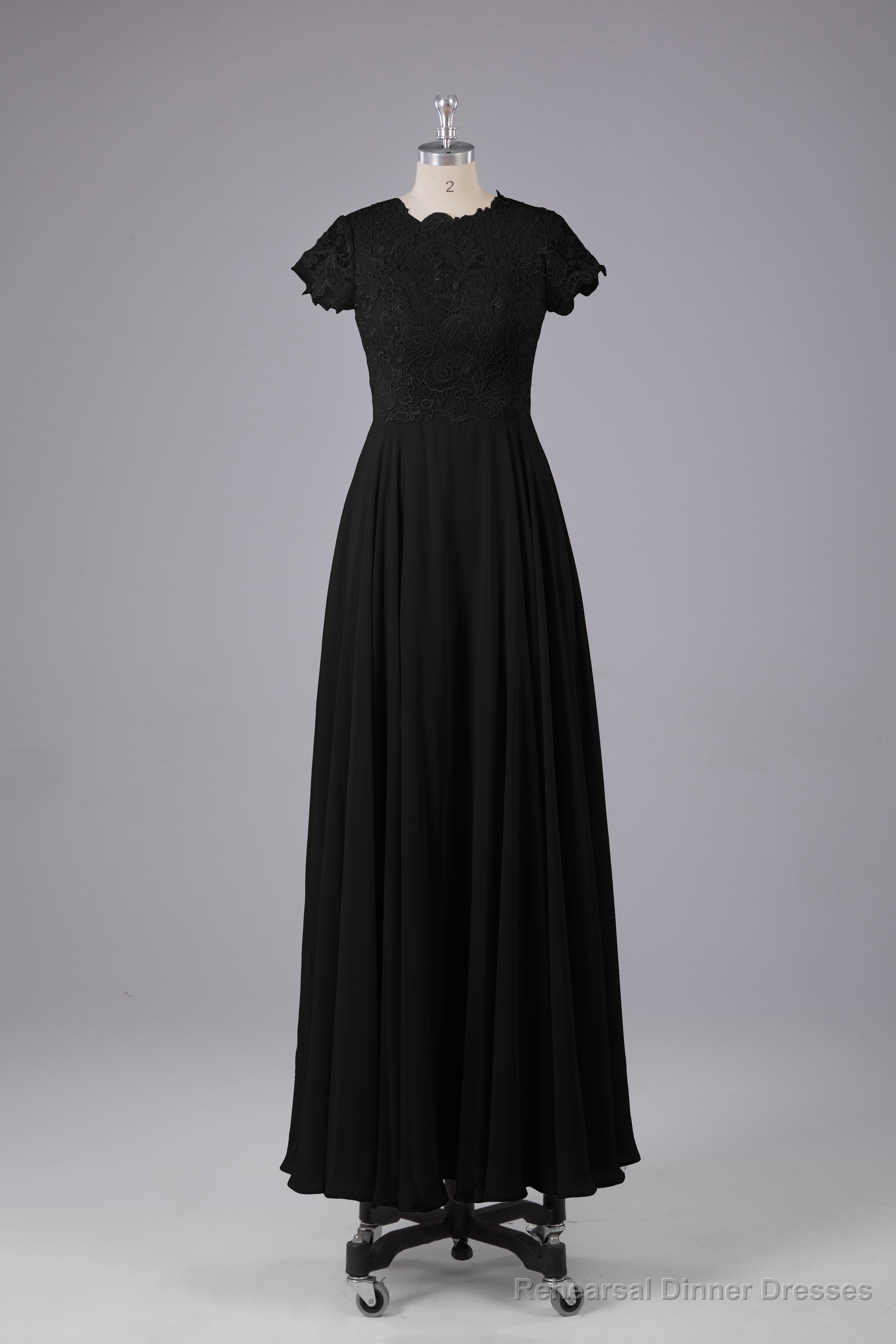 Beautiful A-Line Cap Sleeves Long Bridesmaid Dresses With Pockets Secondary image