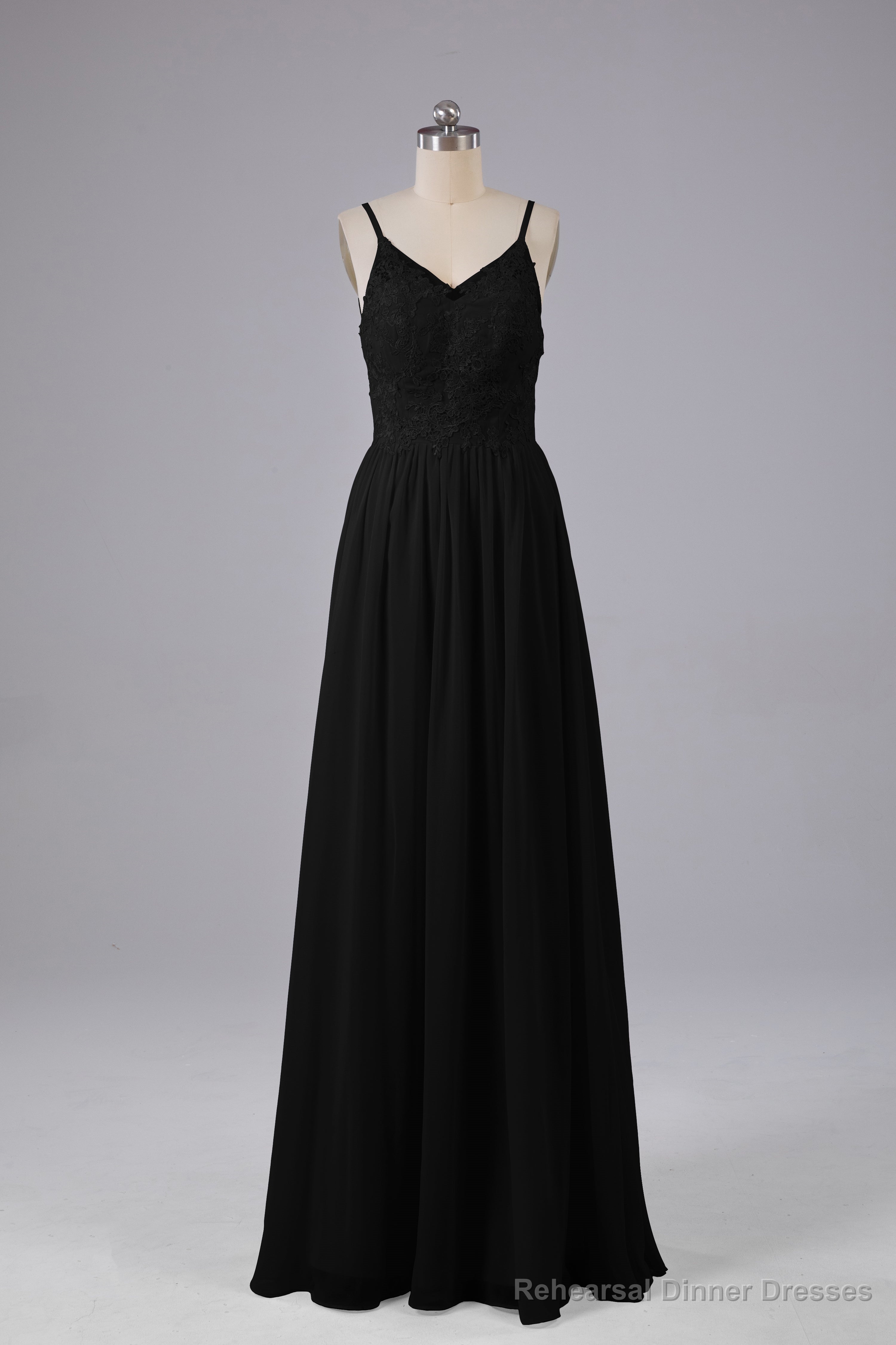 Beautiful Spaghetti Straps Backless Long Bridesmaid Dresses Secondary image