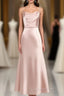 Classic Pink Spaghetti Straps Midi Party Dresss