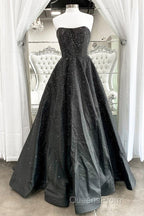 Strapless Red A-line Stunning Long Evening Prom Gown