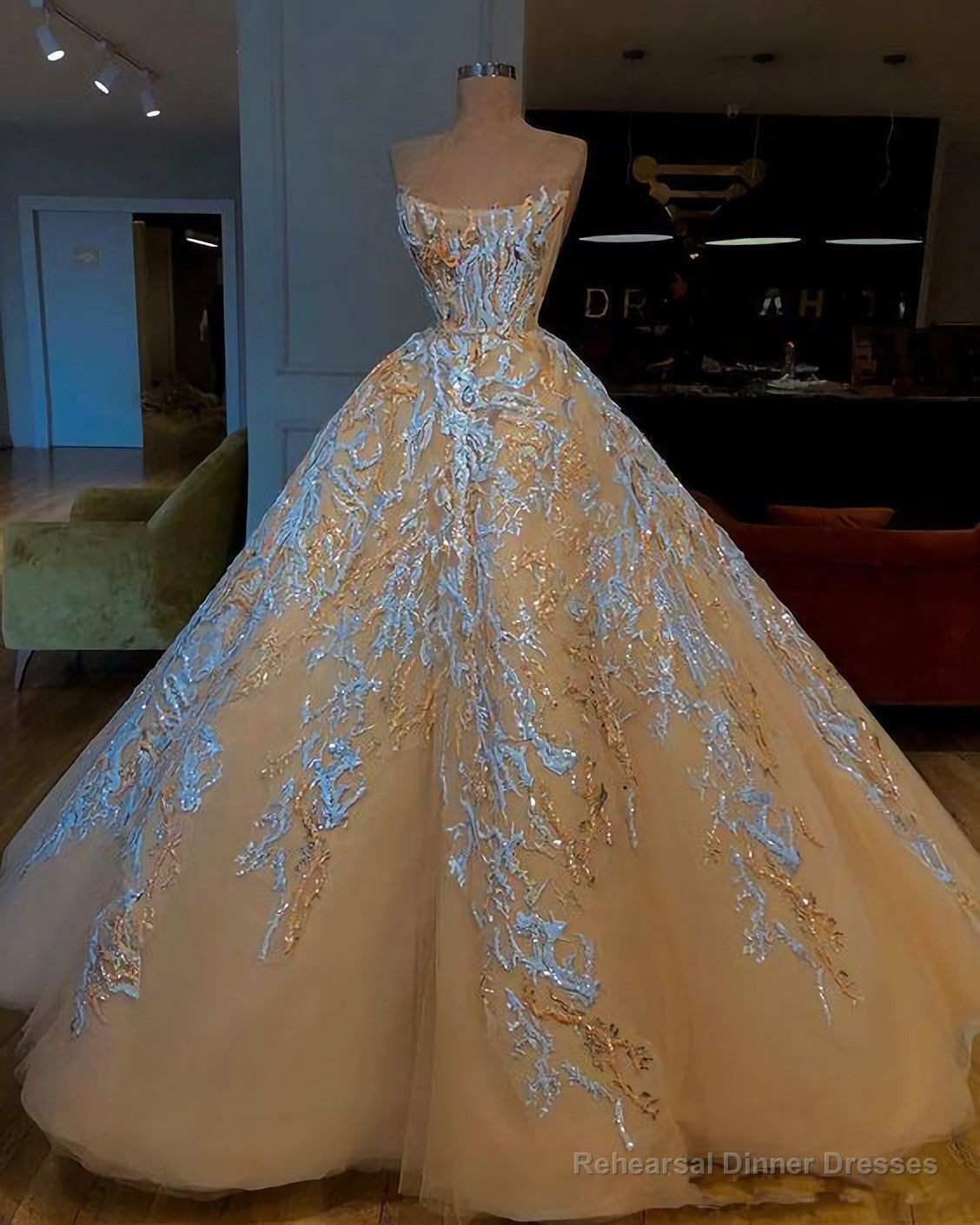Wedding Dresses, Strapless Ball Gown Beaded Bridal Dresses, Vintage Stunning Charming Wedding Gowns Main image