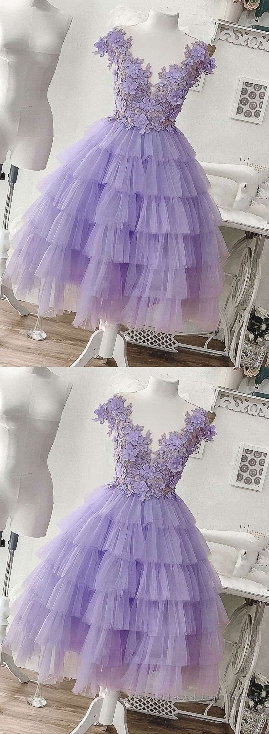 Sexy V Neck Appliques A Line Dresses, Short Prom Dresses, Cheap Homecoming Dresses, Graduation Dress Formal Women Dress, Homecoming Dress, E0898 Main image