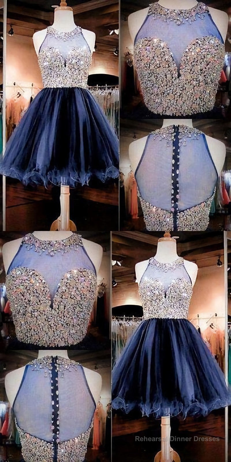 Charming Great Cute Homecoming Dress, Homecoming Dress, Blue Homecoming Dress, E0952
