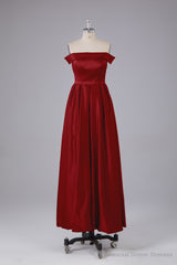 Elegant Off the Shoulder Satin Bridesmaid Dresses