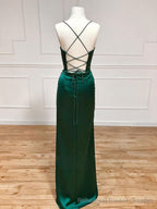 Spaghetti Straps Lilac Evening Party Dresses, Popular Silk Satin Prom Dresses, High Quality Bridesmaid Dresses