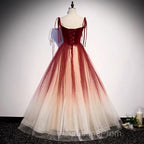 Fairytale Red Gradient Evening Prom Dress