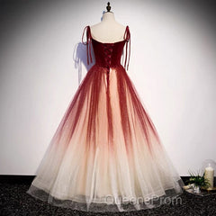 Fairytale Red Gradient Evening Prom Dress
