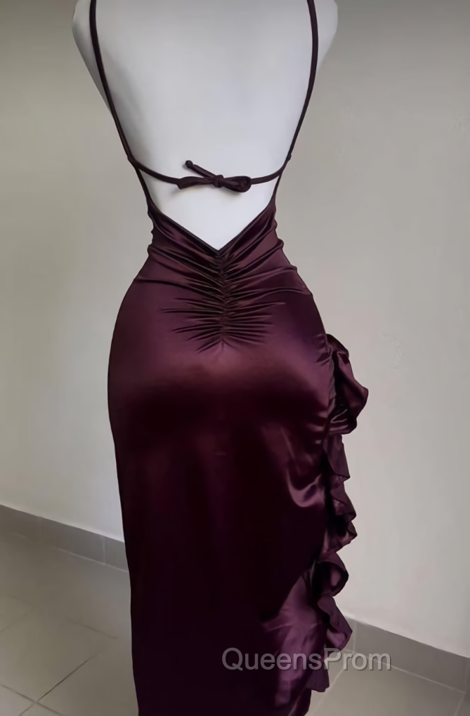 Sexy Slit Ruffles Evening Prom Dress Secondary image