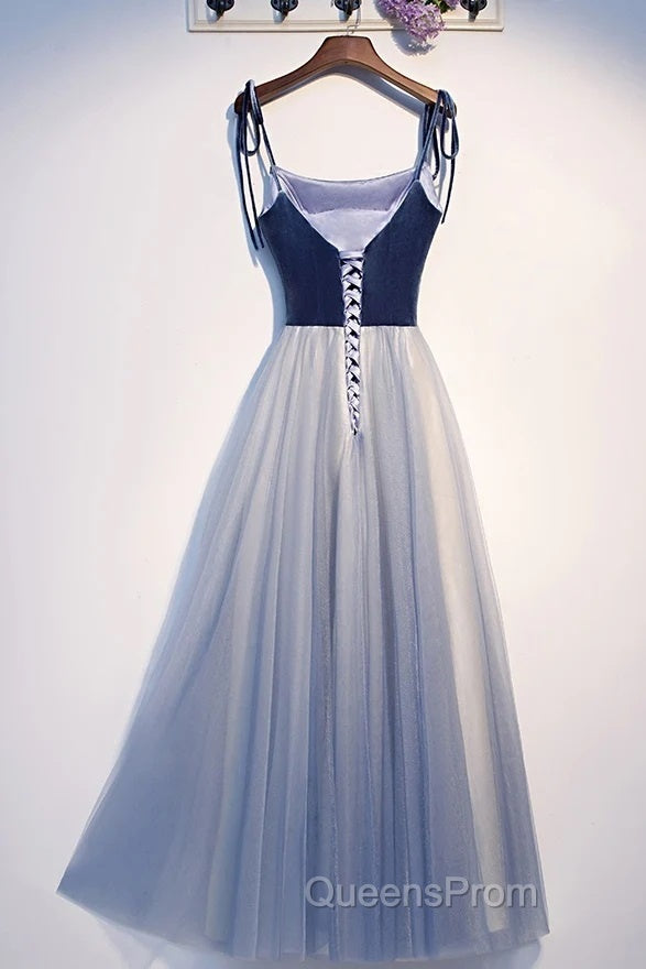Spaghetti Straps Lace Up Floor Length Modest Evening Dress Party Evening Prom Dress