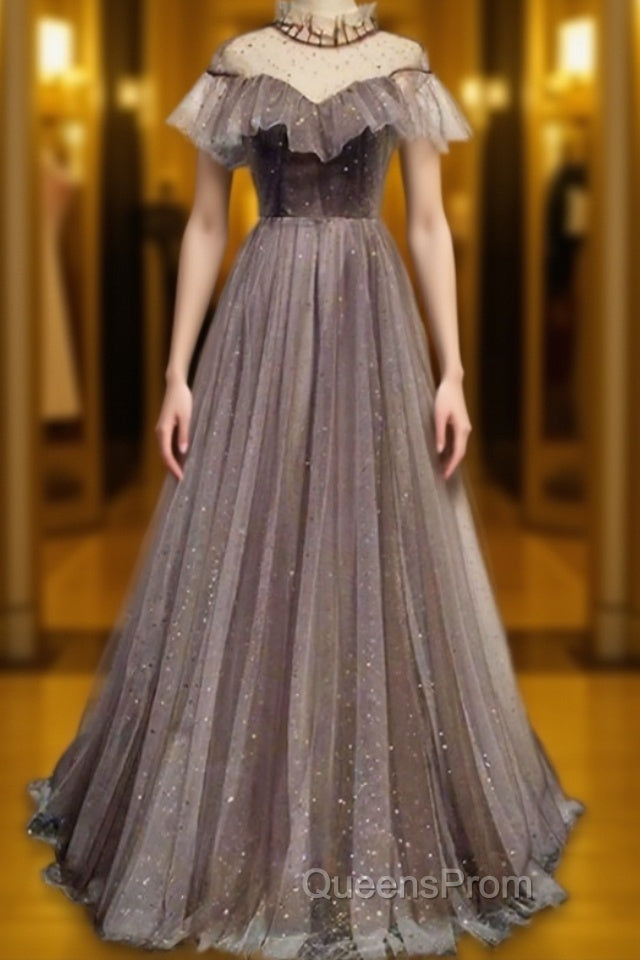 Charming Elegant Long A-line Floor Length Simple Party Evening Prom Dress