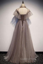 Charming Elegant Long A-line Floor Length Simple Party Evening Prom Dress