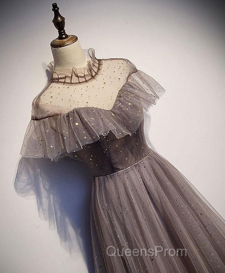 Charming Elegant Long A-line Floor Length Simple Party Evening Prom Dress
