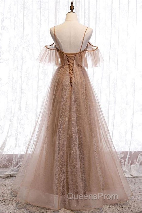 Formal Long A-line Tulle Evening Prom Dress Lace Up Simple Evening Dress Secondary image