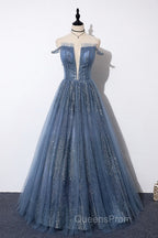 Lovely Tight A-line Lace Up Blue Evening Prom Dress For Girls Party Dress