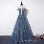 Lovely Tight A-line Lace Up Blue Evening Prom Dress For Girls Party Dress