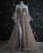 Beautiful Sequin Shiny Sweetheart Long A-line Aesthetic Evening Prom Dress