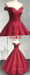Gorgeous Pink Off The Shoulder Ball Gown Evening Prom Dress With Appliques