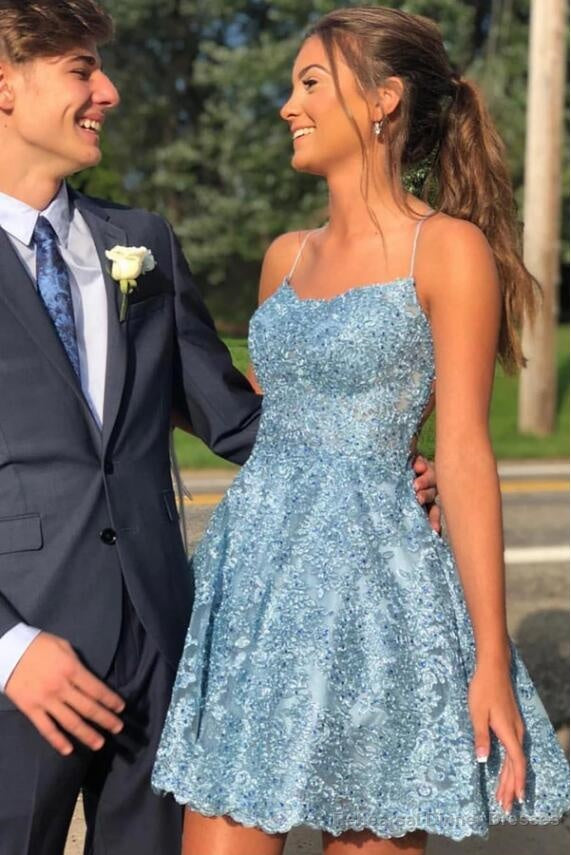 Lace Homecoming Dress,Short Prom Dress,Back To School HOCO Dress Main image
