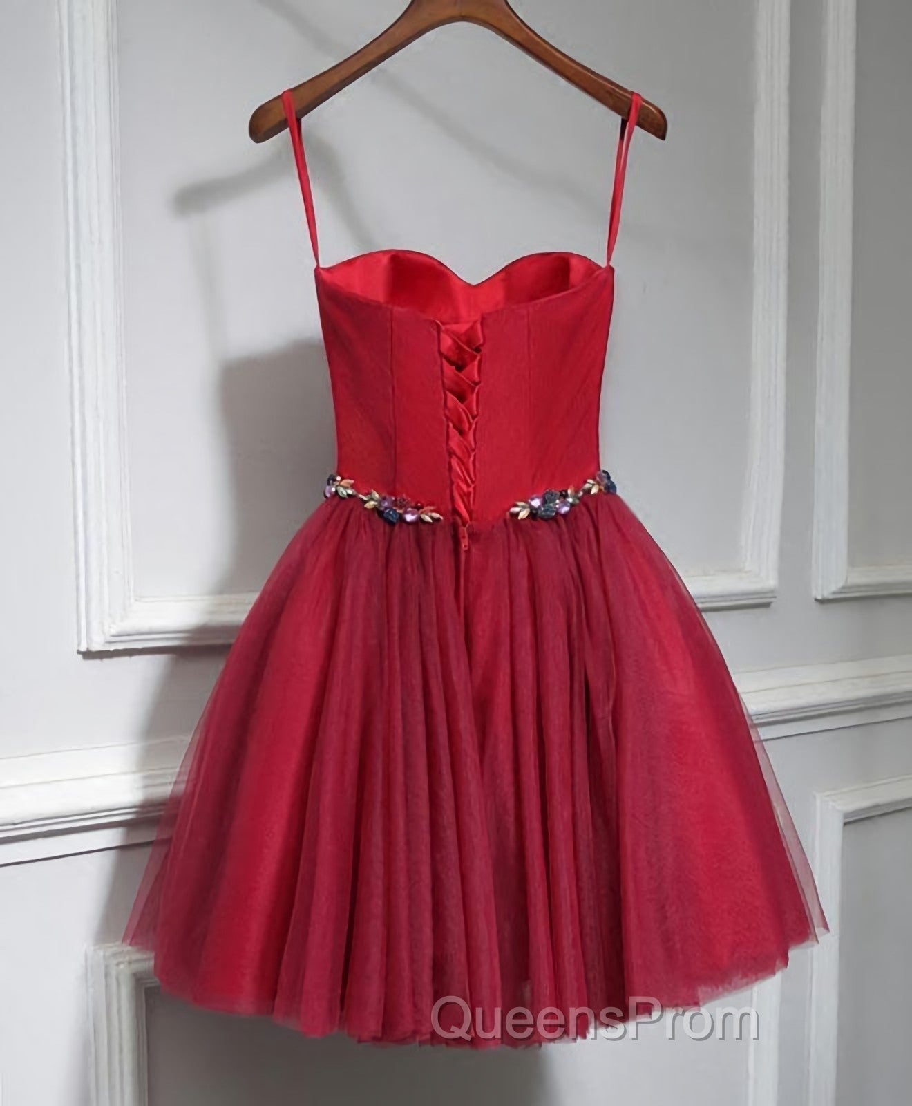 Cute Sweet Neck Short Evening Prom Dress, Mini Dress