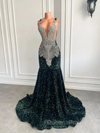 Gorgeous Long Dress Luxury Black Girls Evening Prom Party Formal Gowns