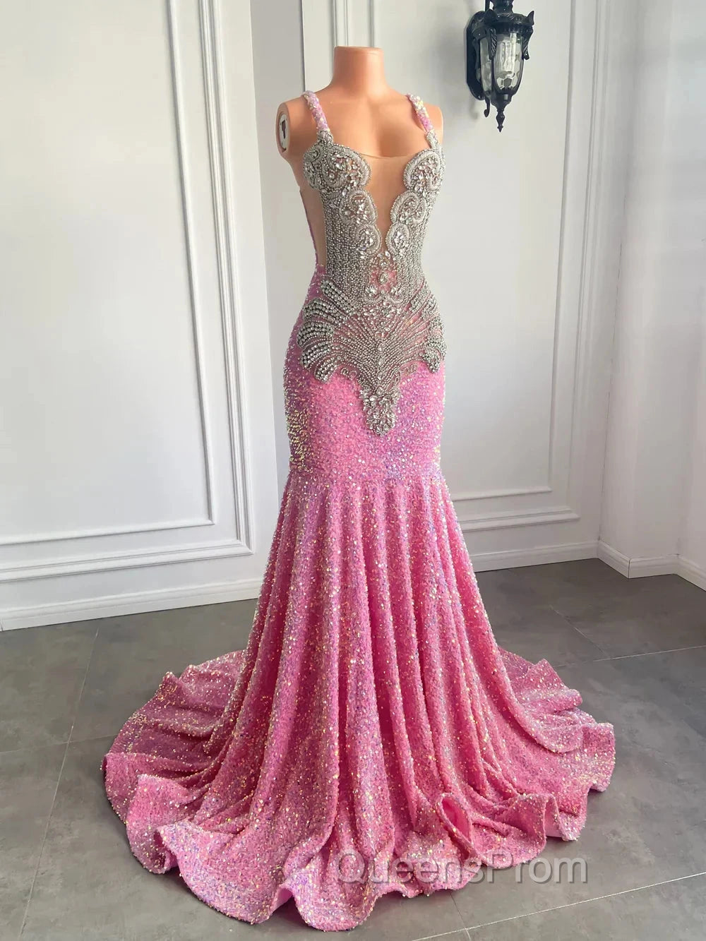 Gorgeous Long Dress Luxury Black Girls Evening Prom Party Formal Gowns