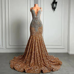 Gorgeous Long Dress Luxury Black Girls Evening Prom Party Formal Gowns