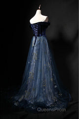Elegant Off the Shoulder Velvet Floor Length Long Evening Dress Evening Prom Dress