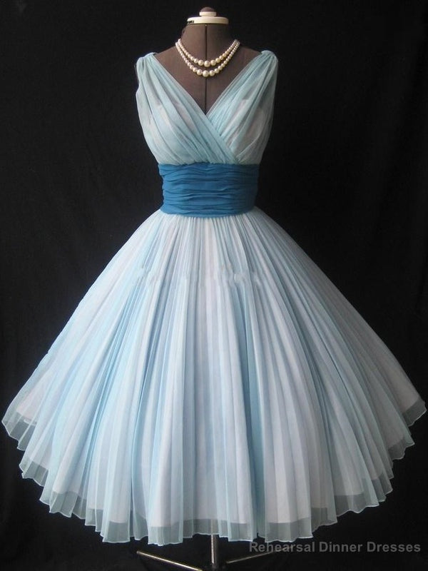 Vintage Prom Dress Tea Length Prom Dress 50s Prom Dress 1950s Wedding Dress Main image