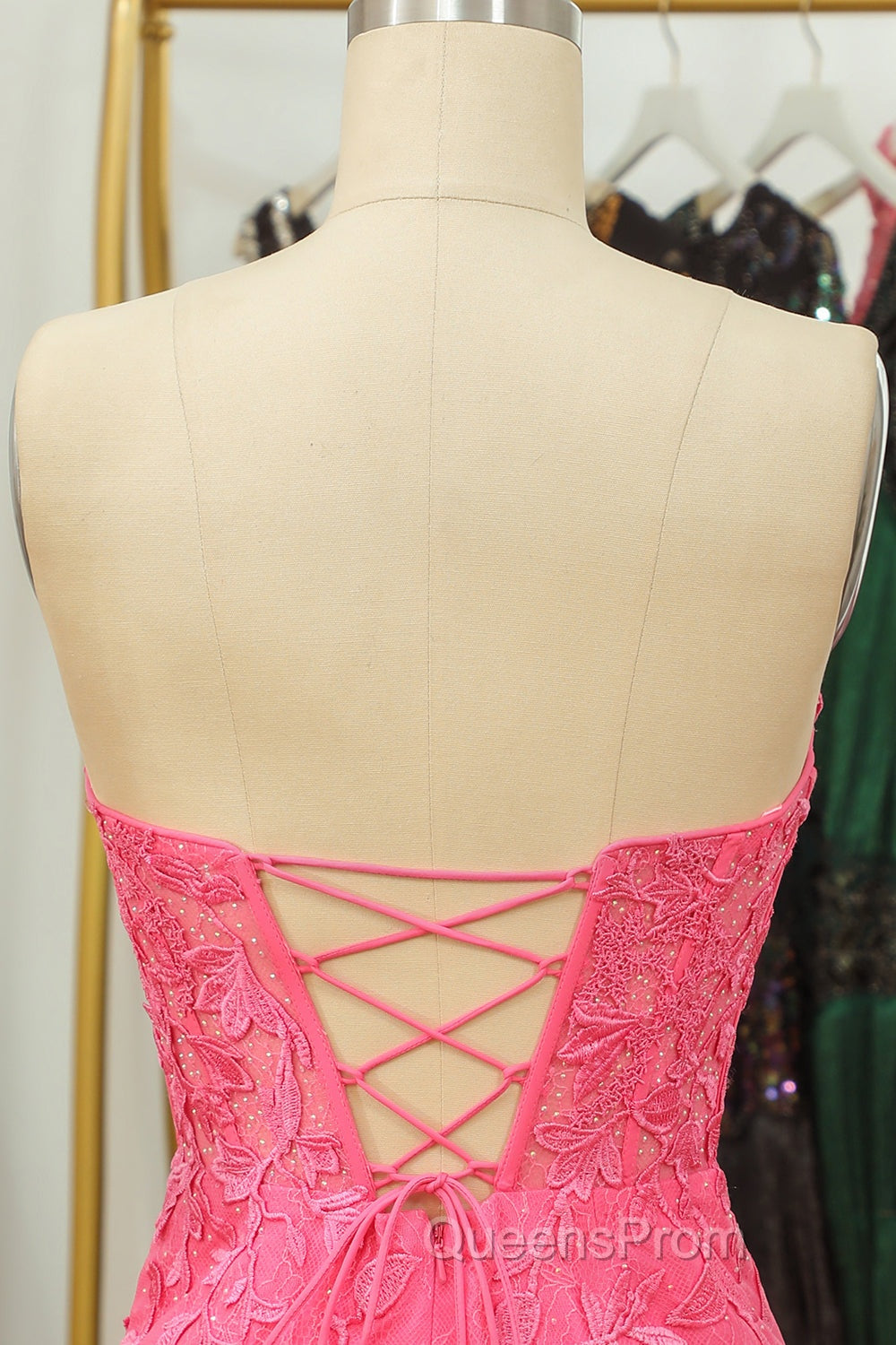 Purple Lace Tight Short Hoco Dress