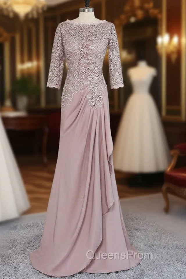 A-line 3/4 Sleeves Chiffon Lace Wedding Party Dress Mother Dress Main image